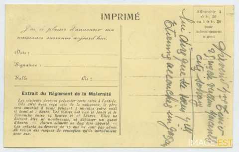 Règlement de la Maternité départementale de Meurthe-et-Moselle (Nancy)